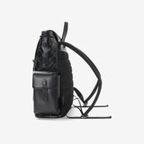 Alpha All Black Hitch Backpack in Exclusive ΑΦΑ Embossed Logo and ICE Monogram