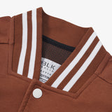 Iota All Brown Cotton Varsity Jacket 2.0
