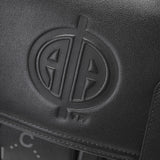 Alpha All Black Hitch Backpack in Exclusive ΑΦΑ Embossed Logo and ICE Monogram
