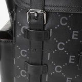Alpha All Black Hitch Backpack in Exclusive ΑΦΑ Embossed Logo and ICE Monogram