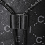 Alpha All Black Hitch Backpack in Exclusive ΑΦΑ Embossed Logo and ICE Monogram