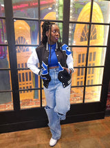 Zeta Black & White Cotton Varsity Jacket 2.0