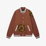 Iota All Brown Cotton Varsity Jacket 2.0