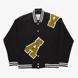 Alpha All Black Cotton Varsity Jacket 2.0