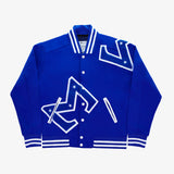 Sigma All Blue W/ Blue Patch Cotton Varsity Jacket 2.0