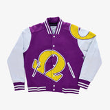 Premium Purple and White Varsity Jacket