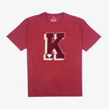 Crimson Cotton Chenille Logo Tee