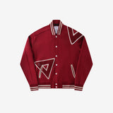 Delta All Crimson Cotton Varsity Jacket 2.0