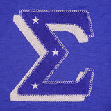 Sigma Premium Blue Double Chenille Patch T-Shirt