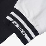 Alpha Black & White Cotton Varsity Jacket 2.0 w/ Black Patch