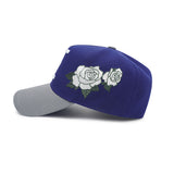 Sigma Royal Blue Crown White Rose SnapBack