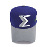 Sigma Royal Blue Crown White Rose SnapBack