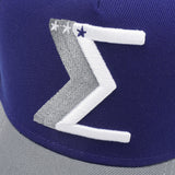 Sigma Royal Blue Crown White Rose SnapBack