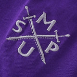 Luxury Purple Cotton-Silk Polo