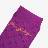 Vibrant Purple Silk Socks Collection