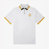 Alpha Exclusive & Proprietary Logo White Polo