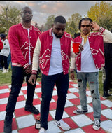 Bold Red Fleece Athletic Jacket