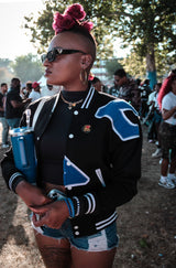 Zeta All Black Cotton Varsity Jacket 2.0