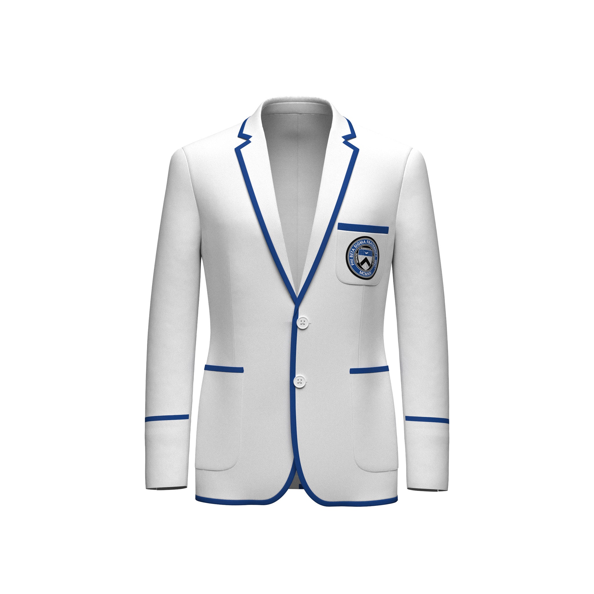 Sigma White Blue Rowing Blazer Made to Measure 4 6 week