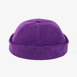 High-End Purple Adjustable Corduroy Cap