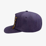 4 Zipper Denim Purple Hat