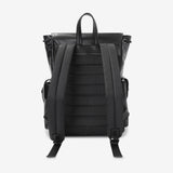 Alpha All Black Hitch Backpack in Exclusive ΑΦΑ Embossed Logo and ICE Monogram