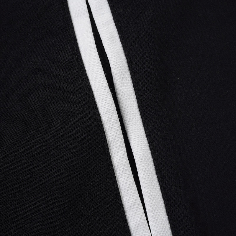 Alpha Black & White Cotton Varsity Jacket 2.0 w/ Black Patch