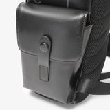 Alpha All Black Hitch Backpack in Exclusive ΑΦΑ Embossed Logo and ICE Monogram
