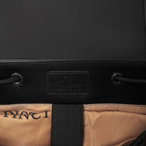 Alpha All Black Hitch Backpack in Exclusive ΑΦΑ Embossed Logo and ICE Monogram