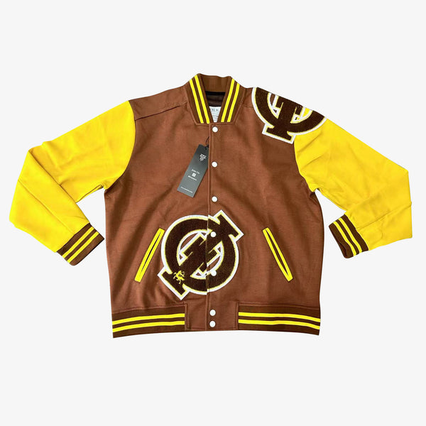 Iota Brown & Gold 60th Anniversary Special Cotton Varsity Jacket 2.0
