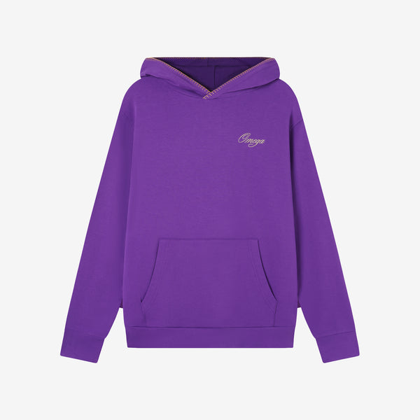 Premium Omega Purple Hoody with Gold Stitching