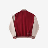 Delta Crimson & Cream Cotton Varsity Jacket 2.0