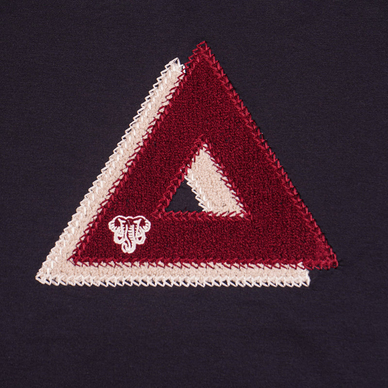Delta Black Cotton Patch T-Shirt
