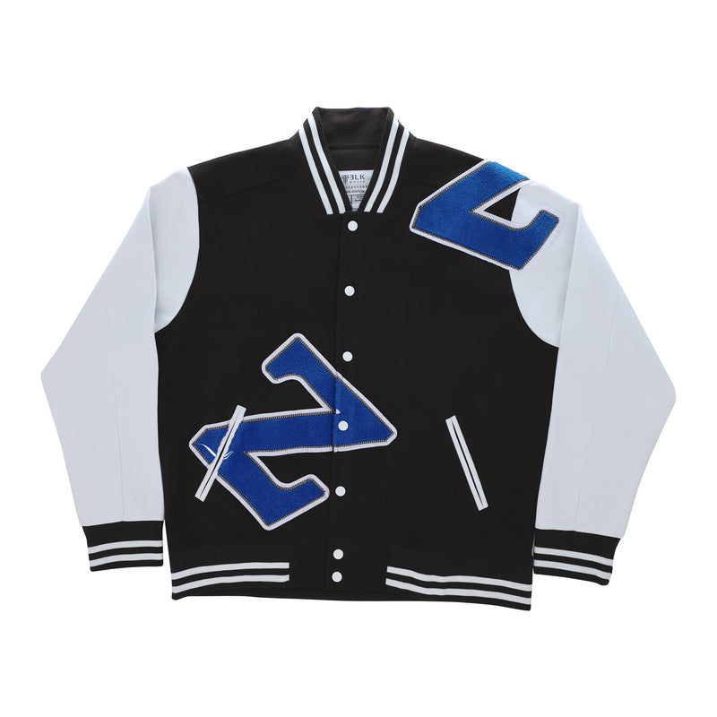 Zeta Black & White Cotton Varsity Jacket 2.0