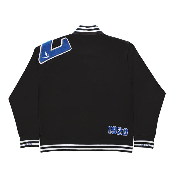Zeta All Black Cotton Varsity Jacket 2.0