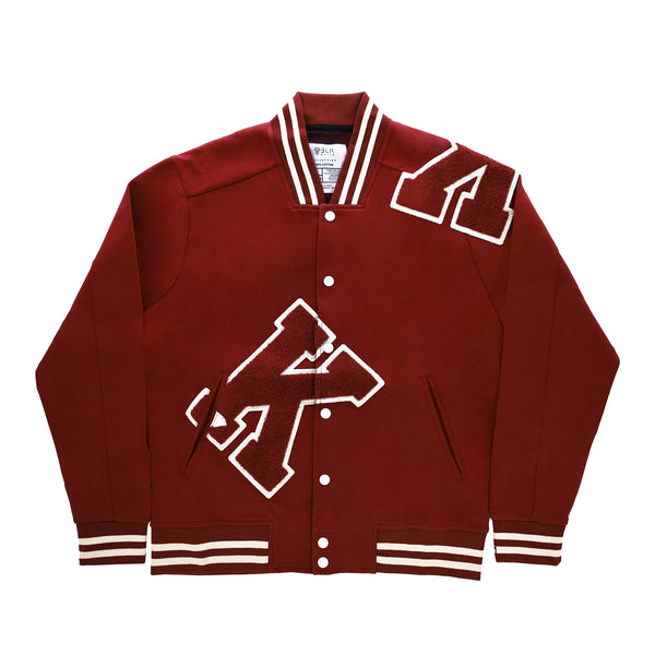 Kappa All Crimson Cotton Varsity Jacket 2.0