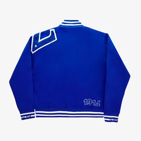 Sigma All Blue W/ Blue Patch Cotton Varsity Jacket 2.0