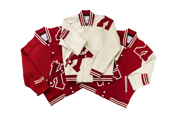 Kappa All Crimson Cotton Varsity Jacket 2.0