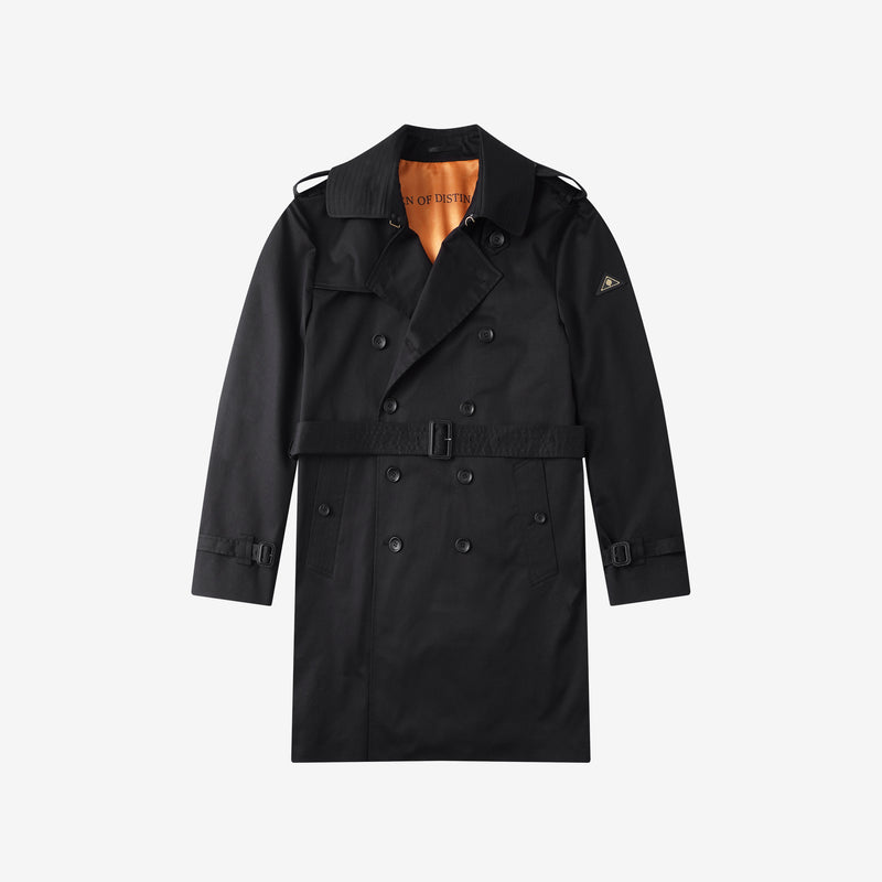 Alpha Black Trench Coat