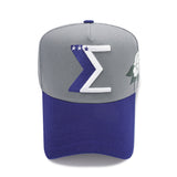 Sigma Grey Crown White Rose SnapBack