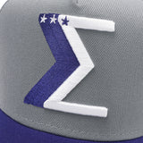 Sigma Grey Crown White Rose SnapBack