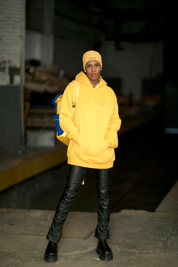 SGRho Satin Line Puff Beanie