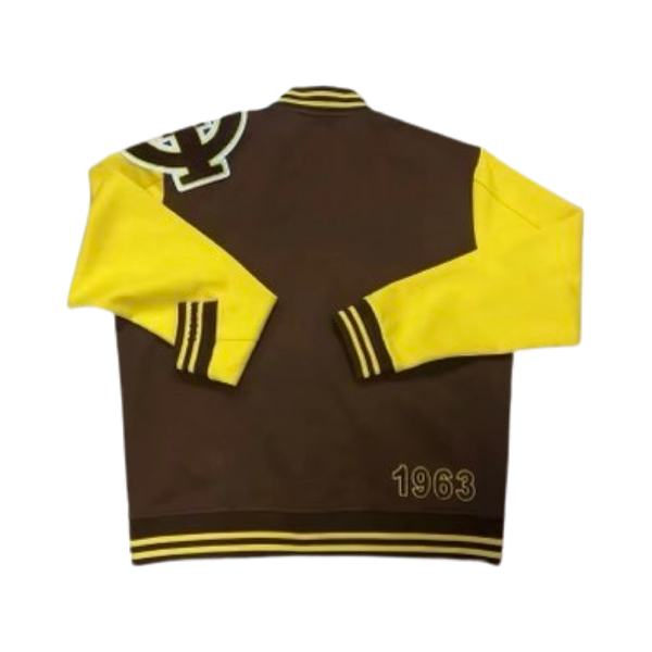 Classic Brown Yellow Varsity Coat
