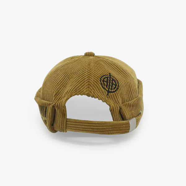 Alpha Gold Brimless Corduroy Hat